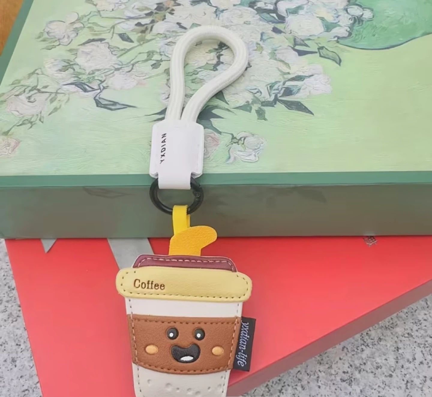 Cute Coffee Cup Bag Keychain Charm - photo 3