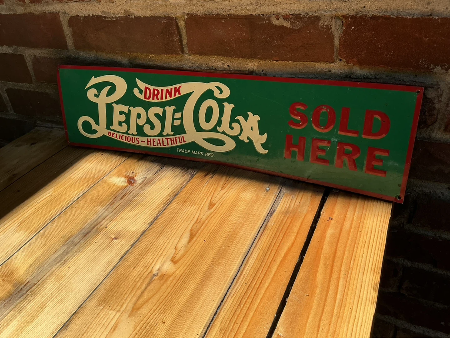 DRINK PEPSI-COLA DELICIOUS HEALTHFUL Tin Sign - photo 5
