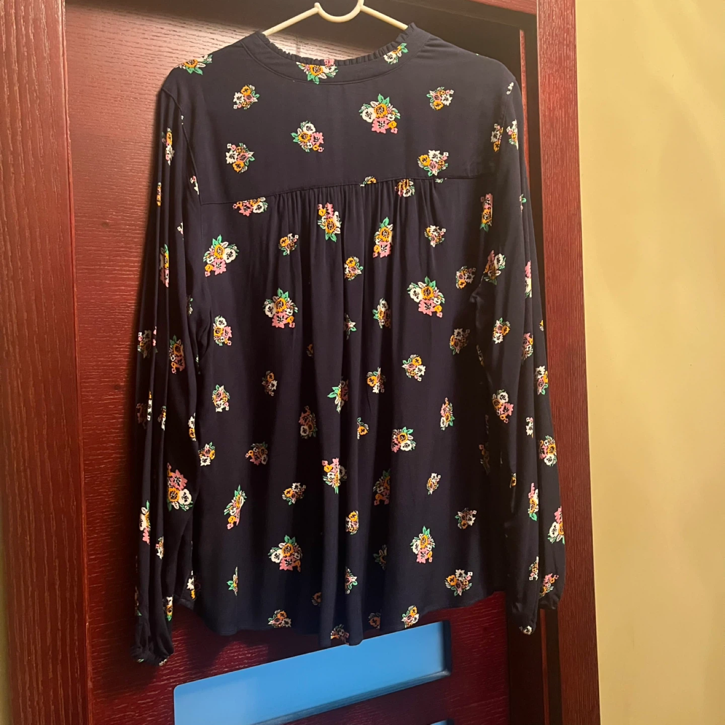 M&S Collection Floral Navy Blouse - Size 16 - photo 2