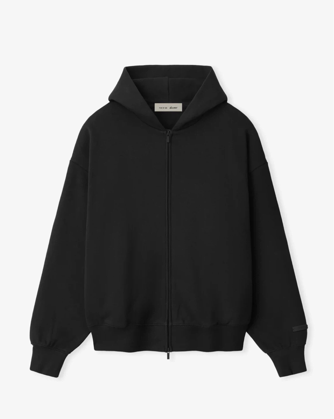 Black essentials zip up hoodie - photo 2