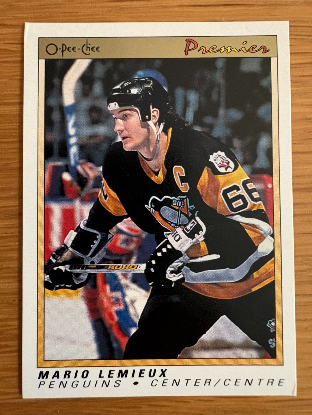1991 O-Pee-Chee Premier Mario Lemieux Hockey Card