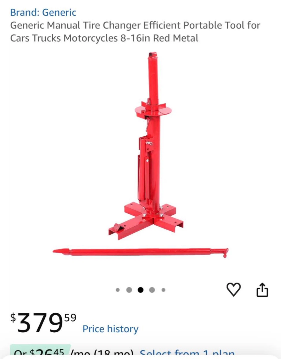 Portable Tire Changer Tool for Cars Trucks Motorcycles