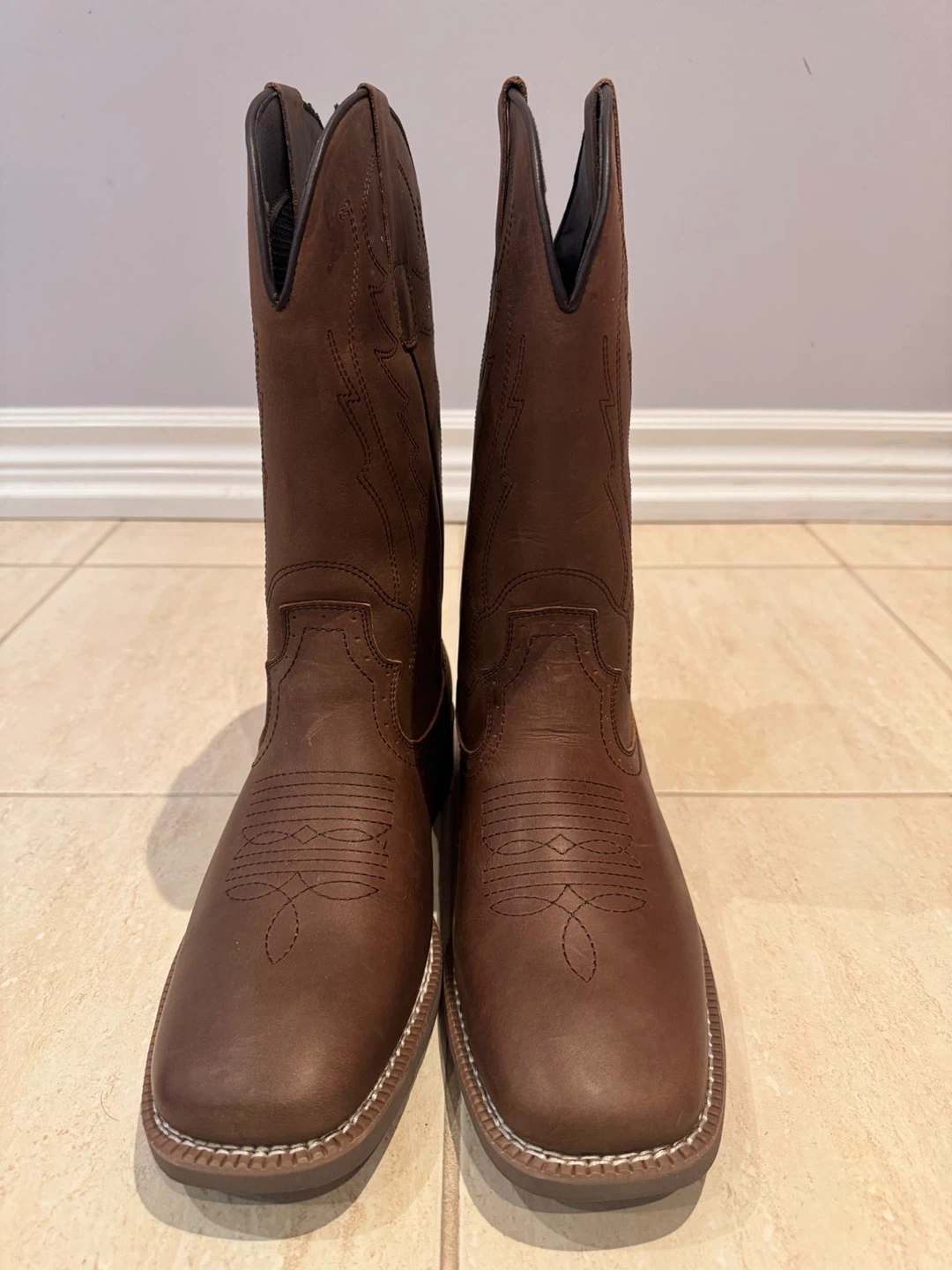 Brown Leather Cowboy Boots