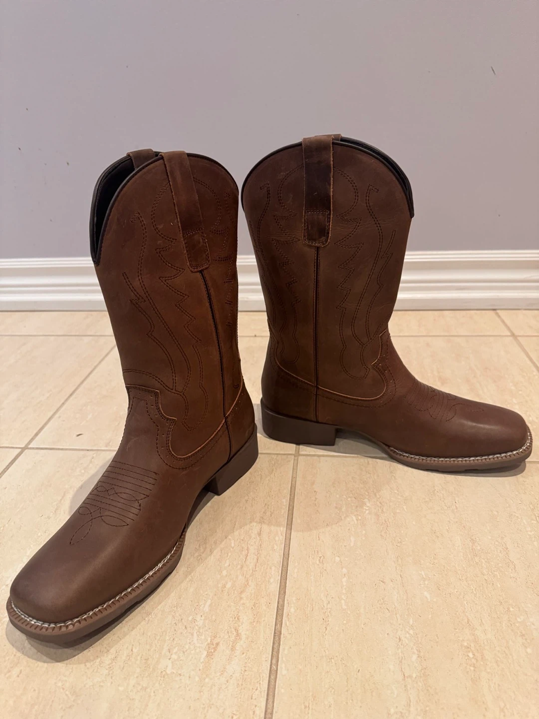Brown Leather Cowboy Boots - photo 4