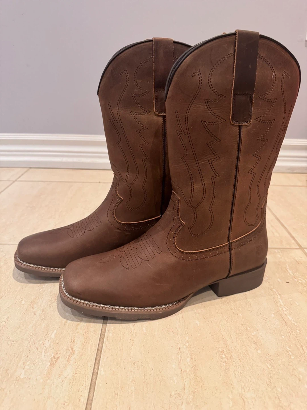 Brown Leather Cowboy Boots - photo 3