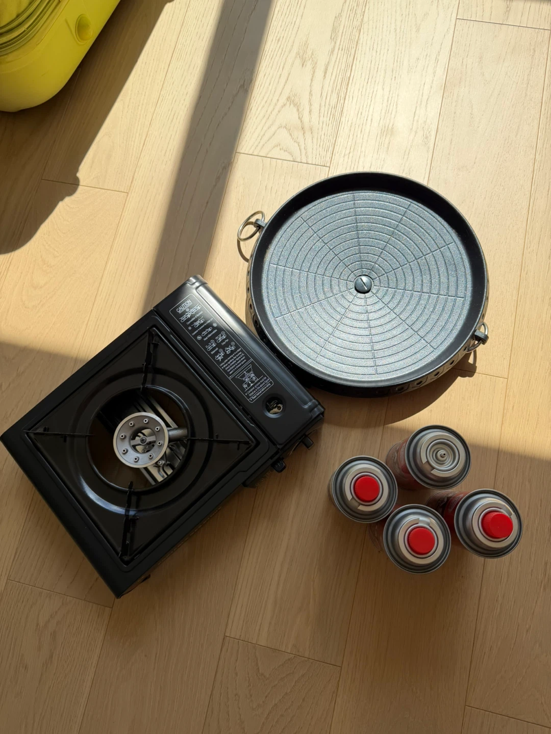 Portable Gas Stove with Korean Griddle Pan