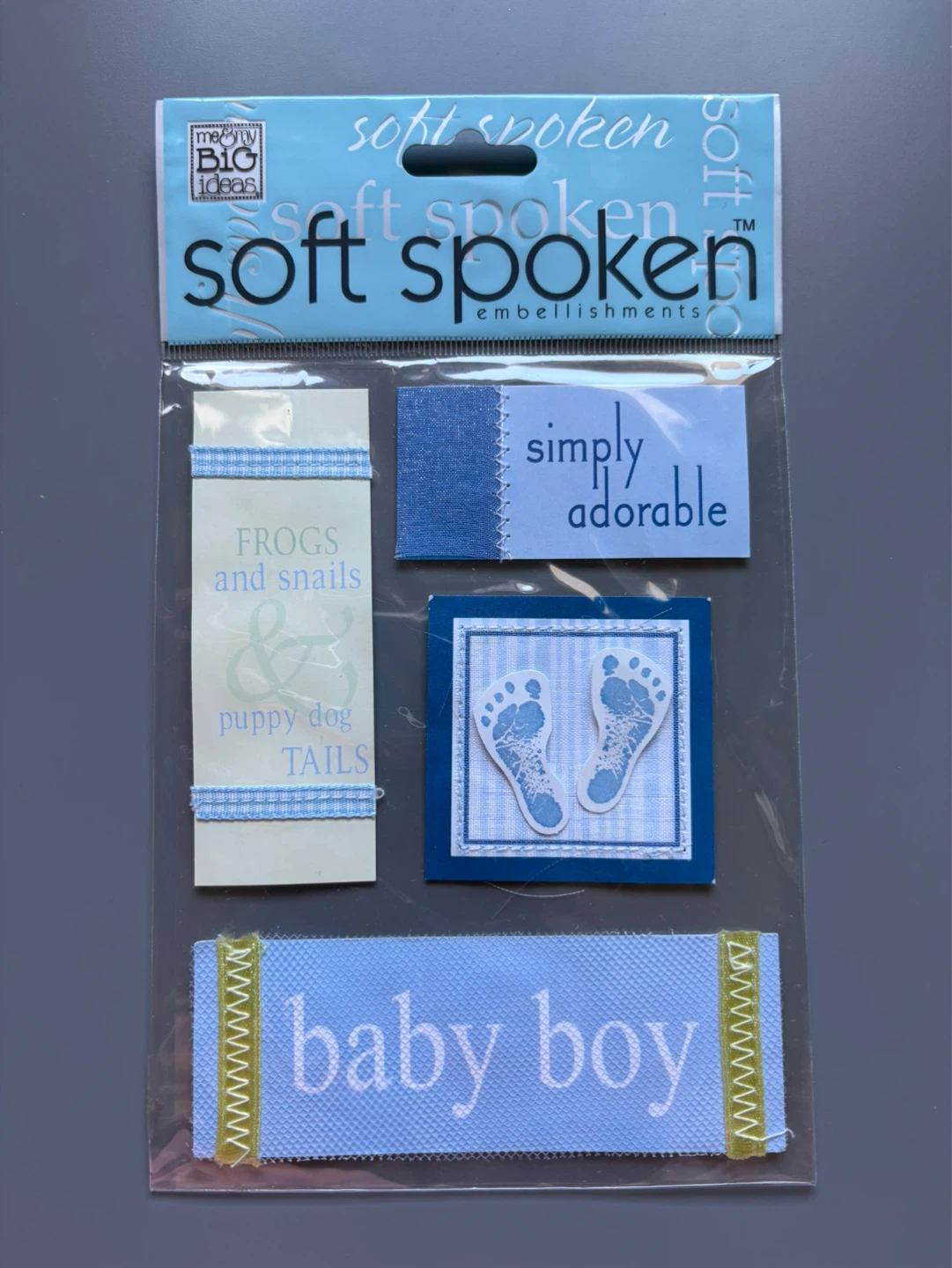 Soft Spoken 3D Embellishments - Baby Boy ⚽️