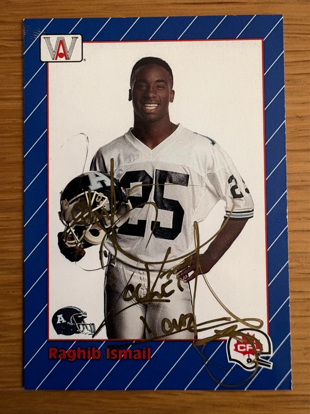 Raghib "Rocket" Ismail Autographed Football Card