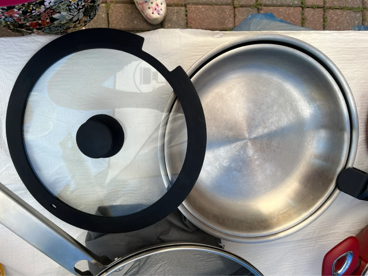 Stainless Steel Frying Pan with Glass Lid