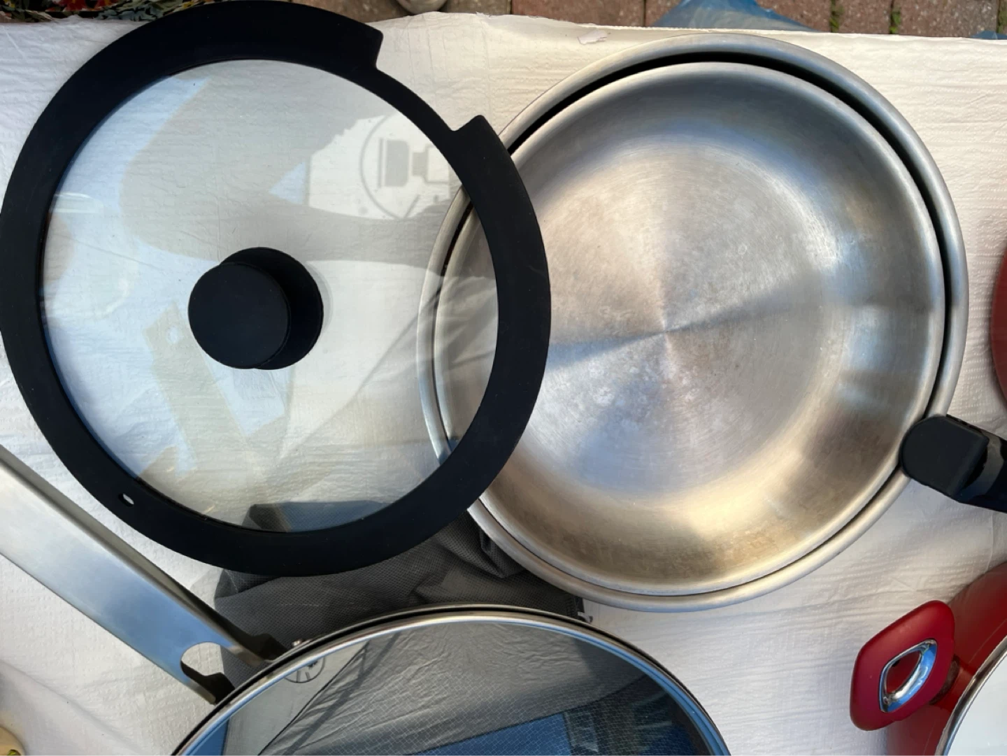 Stainless Steel Frying Pan with Glass Lid - photo 3