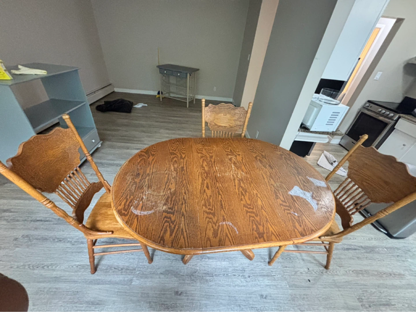 Vintage Oak Dining Table and 3 Chairs - photo 3