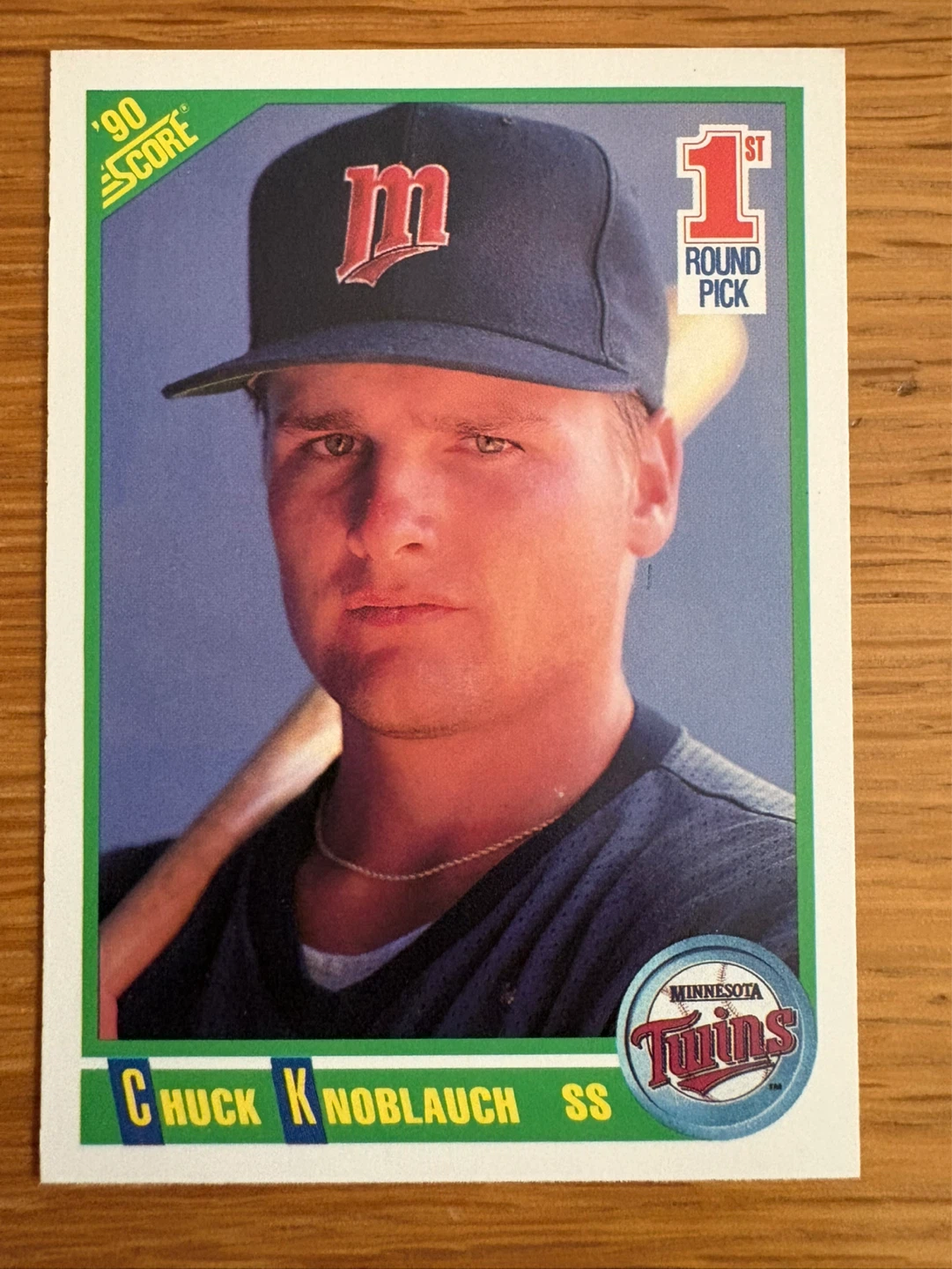 1990 Score Baseball Card - Chuck Knoblauch