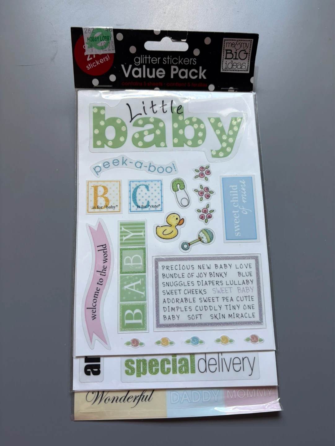 Me & My Big Ideas Glitter Stickers Value Pack - Baby Glitter ⚽️