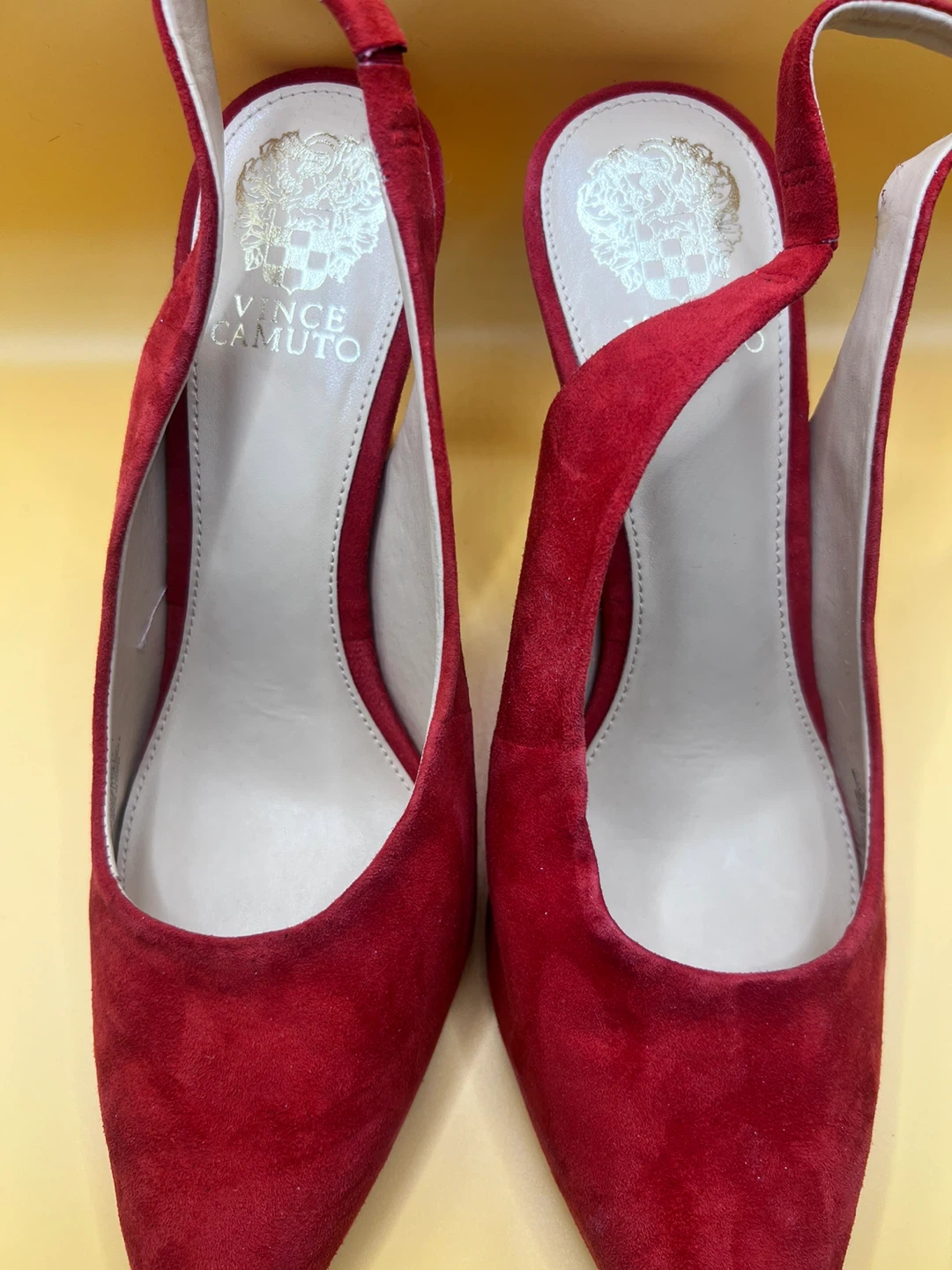 Vince Camuto Red Suede Slingback Heels - photo 4