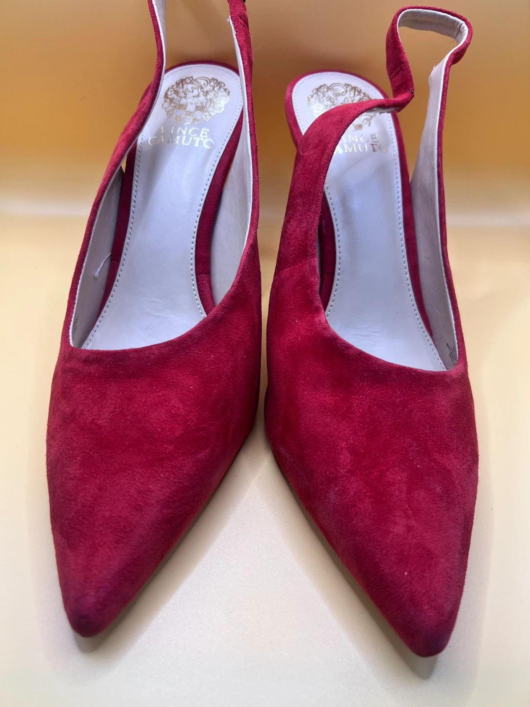 Vince Camuto Red Suede Slingback Heels - photo 3
