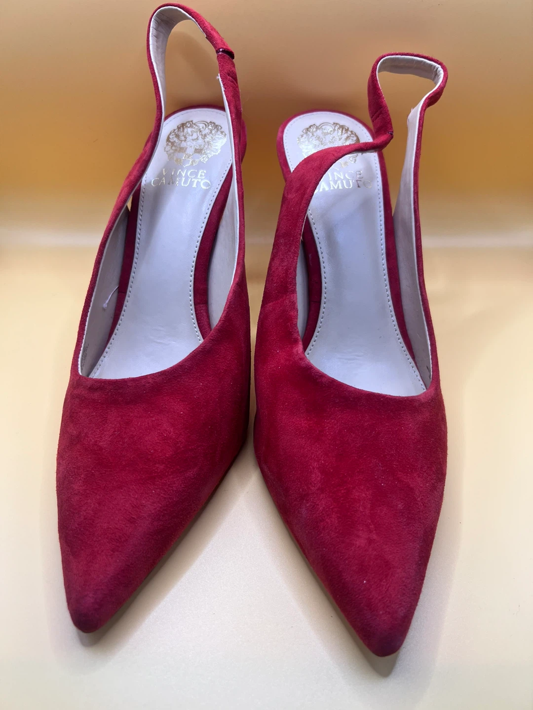 Vince Camuto Red Suede Slingback Heels - photo 2
