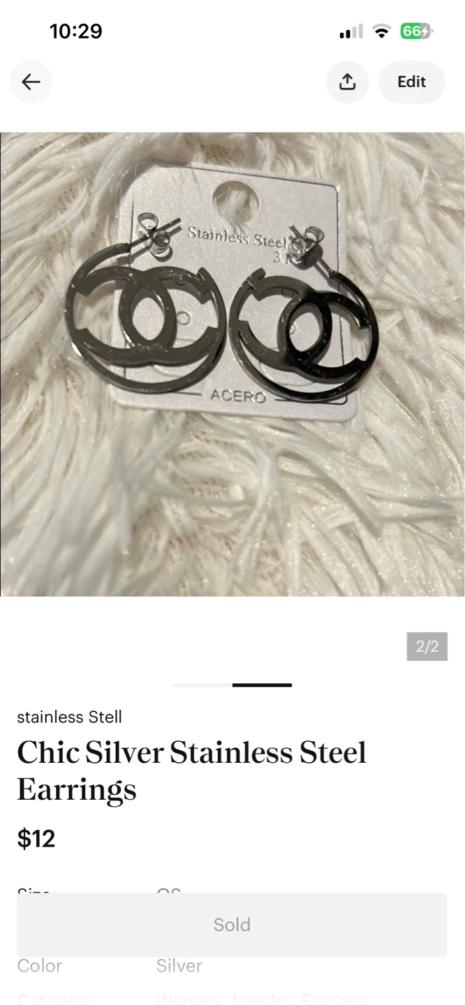 Chic Silver Stainless Steel Earrings