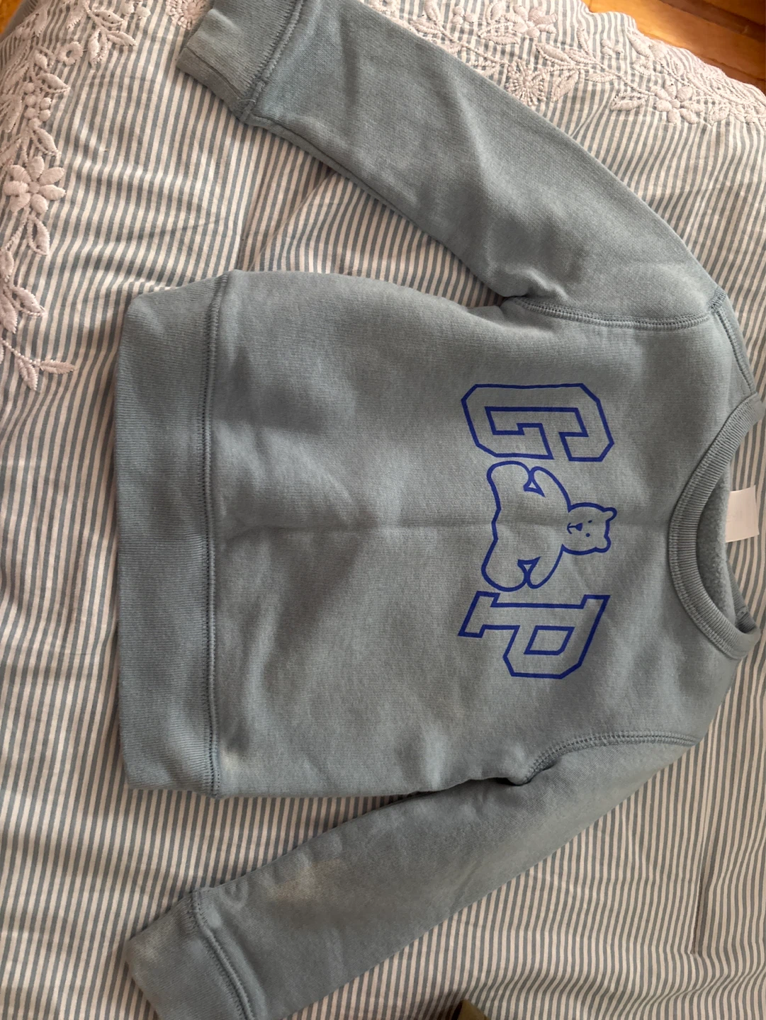 Gap Kids Blue Teddy Bear Logo Sweatshirt⚽️