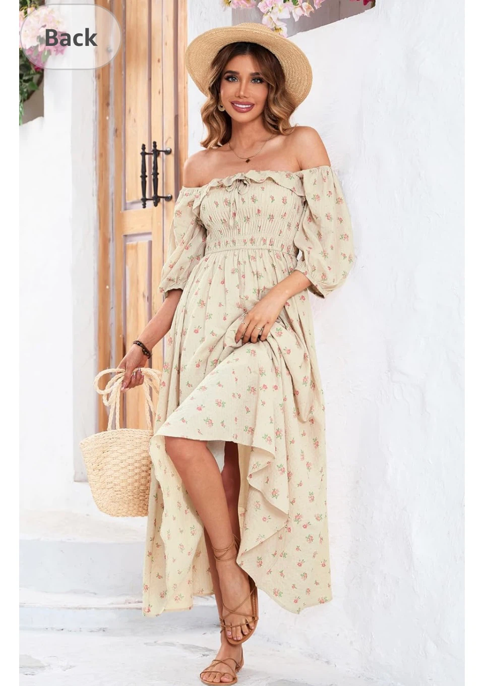 Women's Floral Print Off-the-Shoulder Dress - photo 3