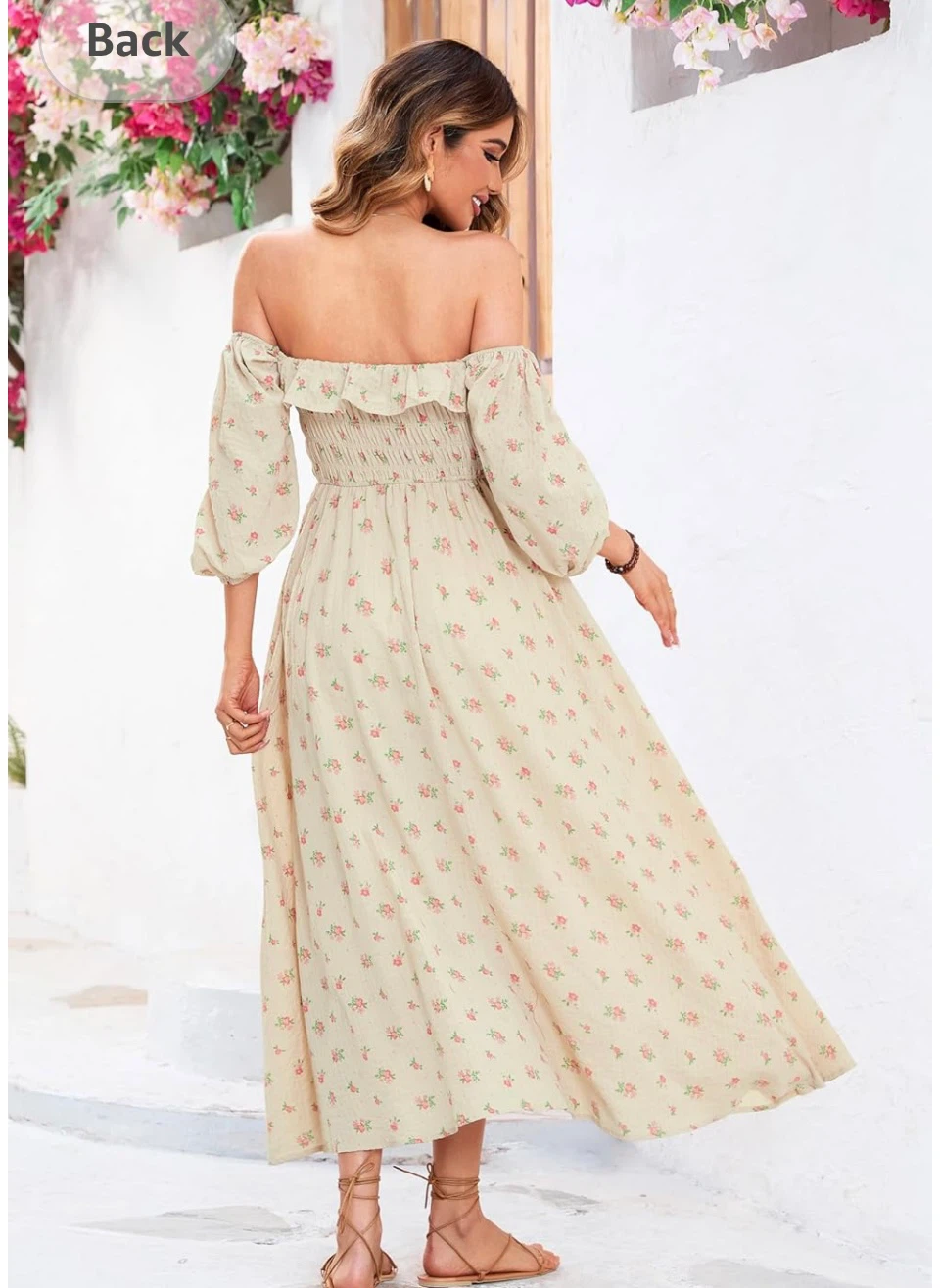 Women's Floral Print Off-the-Shoulder Dress - photo 4