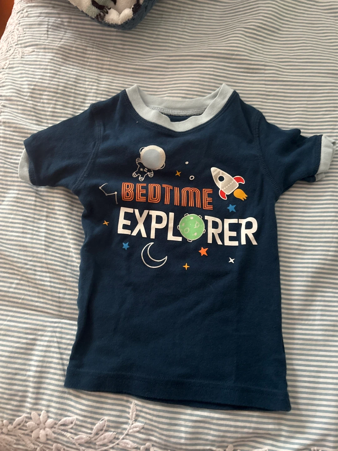 Kids Blue "Bedtime Explorer" T-Shirt⚽️