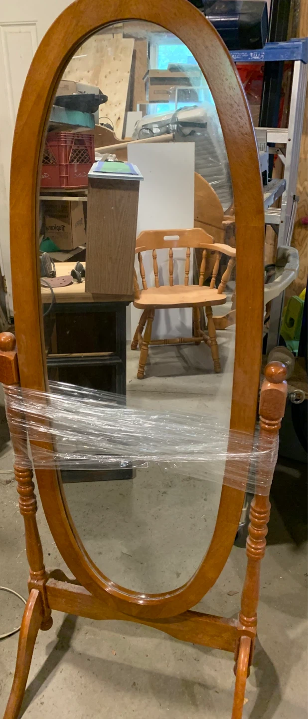Wooden Cheval Mirror