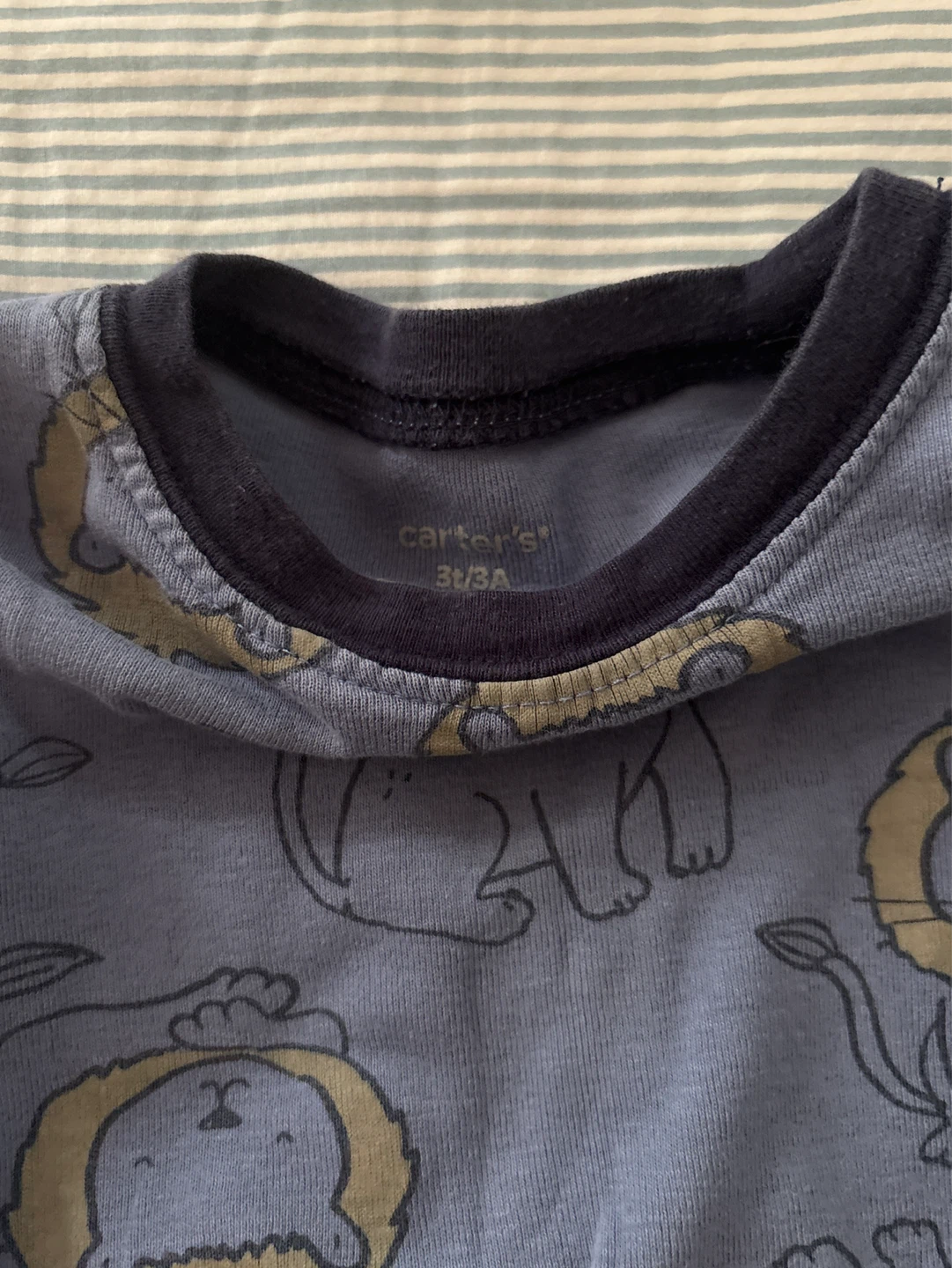 Carter's Blue Lion Print Long Sleeve Shirt 3T⚽️ - photo 2