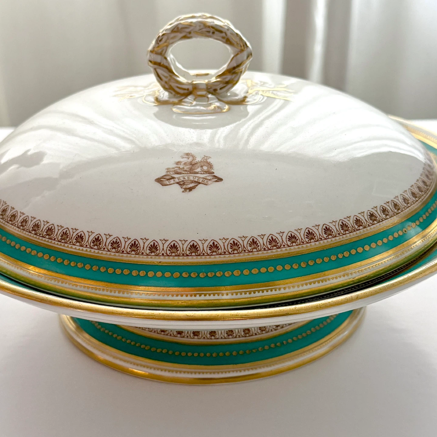 Pair antique Victorian Thomas & Charles Ford lidded casseroles