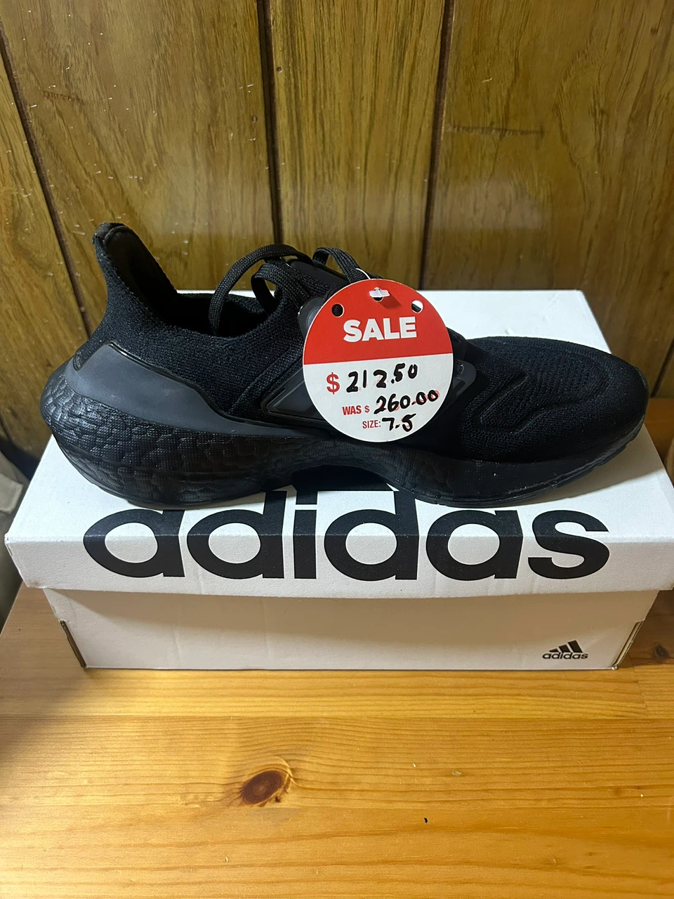 Adidas Ultraboost Running Shoes - Black - Size 7.5 - photo 5