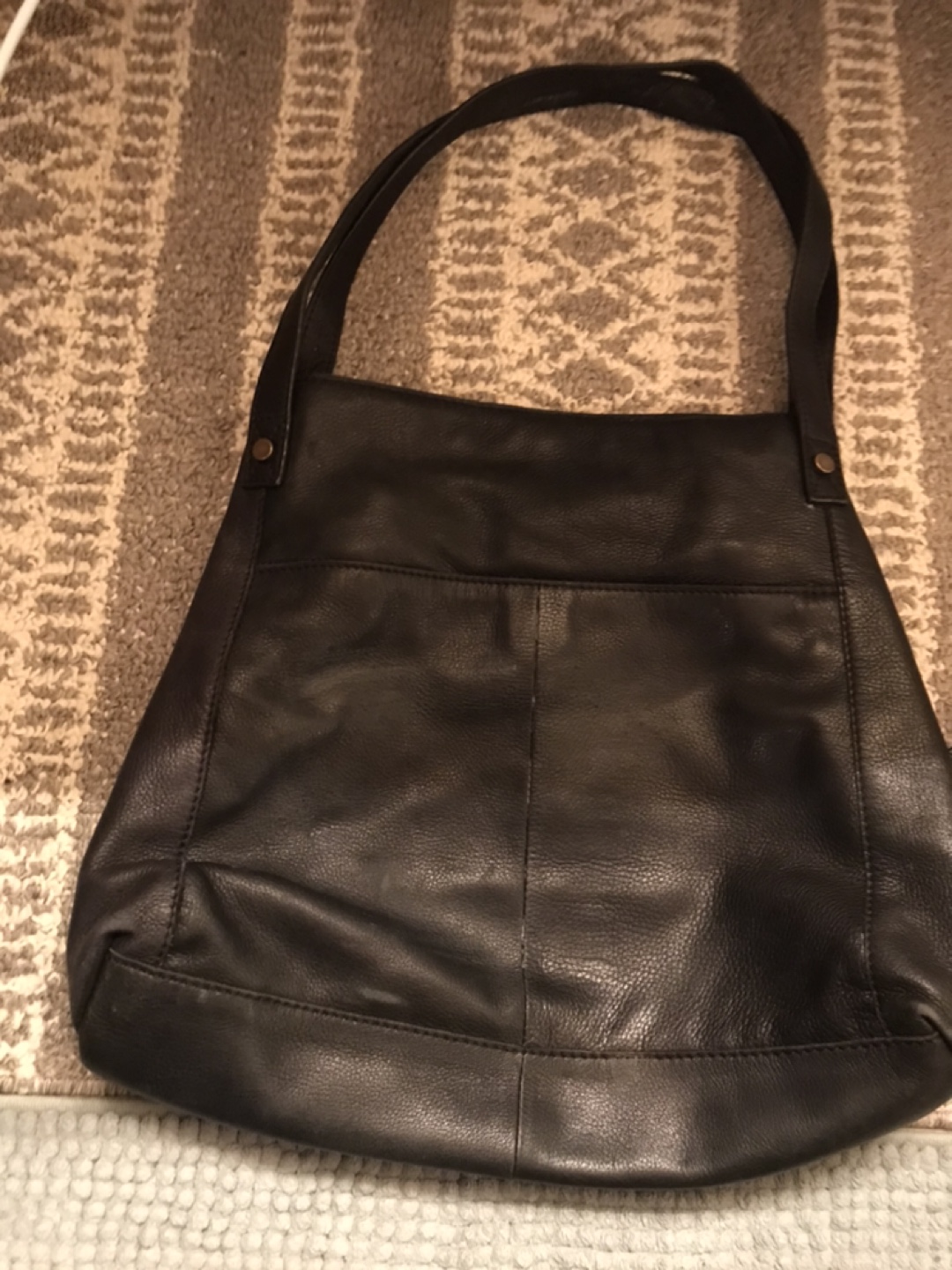 American Leather Co. Black Shoulder Bag