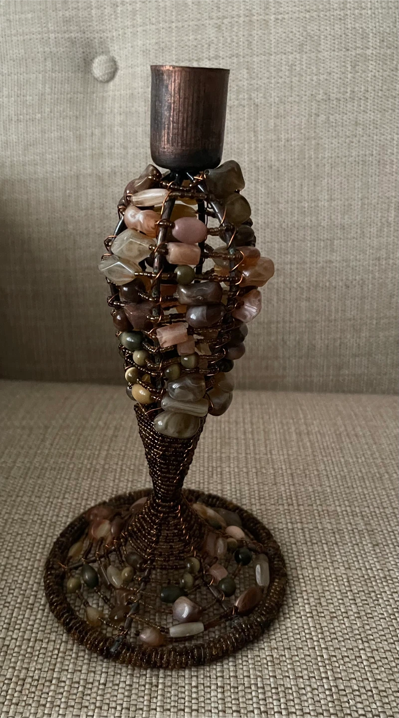 🌱 Beaded Candlestick Holder and Lamp Shade - photo 4