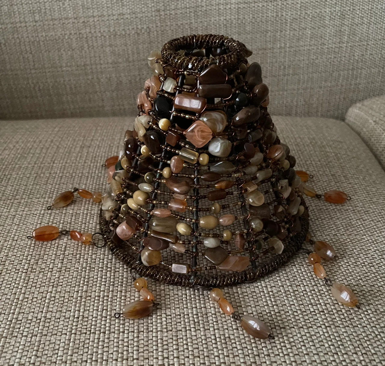 🌱 Beaded Candlestick Holder and Lamp Shade - photo 5