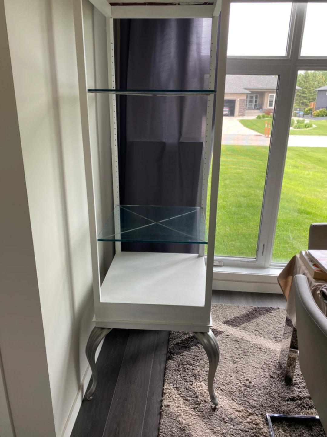 White Display Shelf with Glass Shelves - photo 3