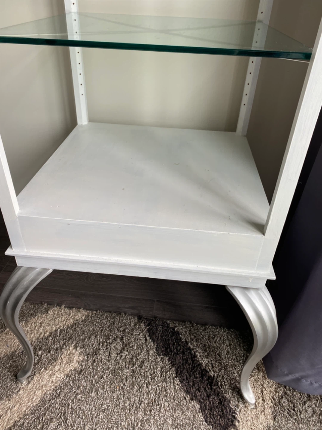 White Display Shelf with Glass Shelves - photo 4