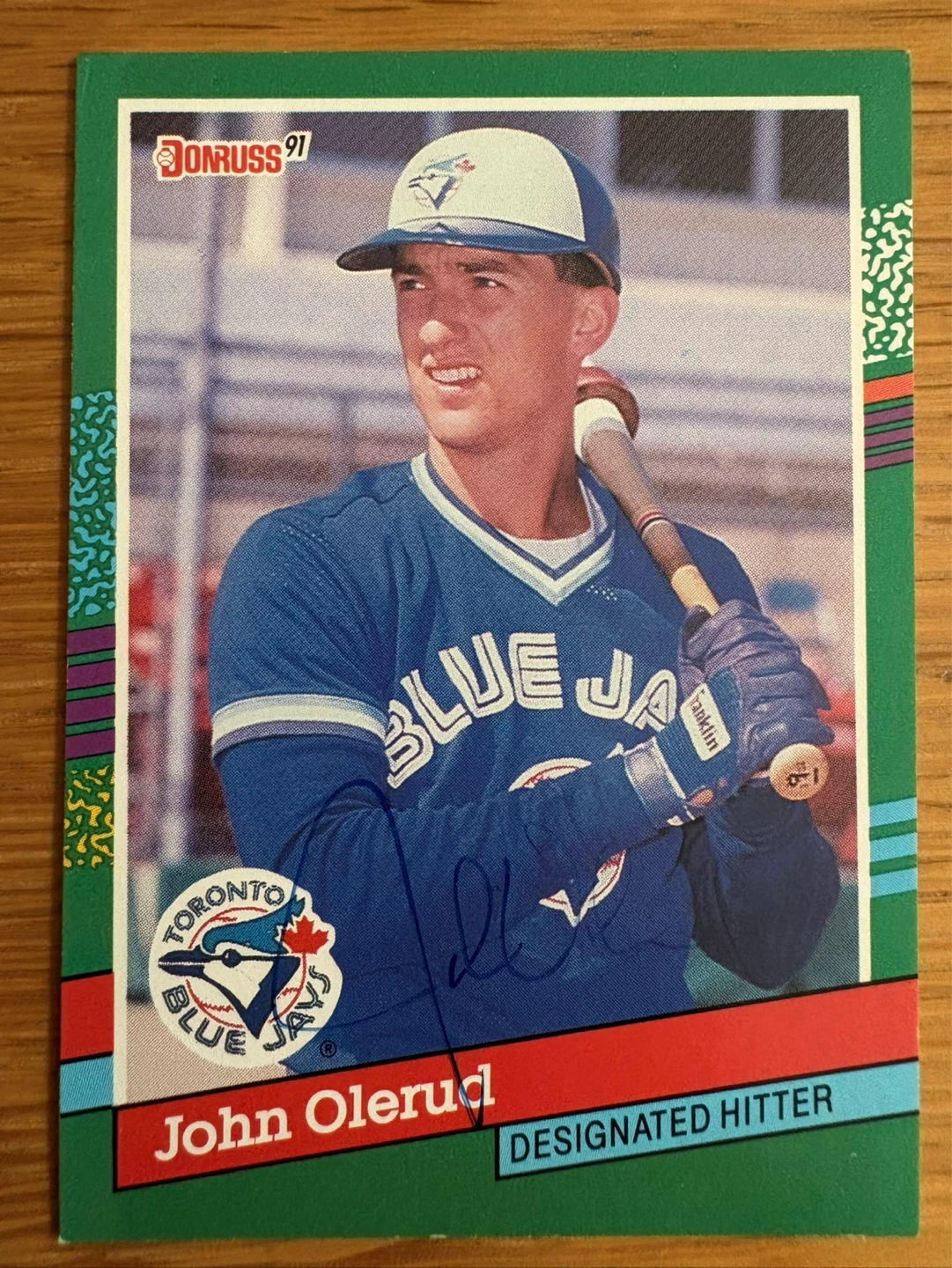 1990 Donruss John Olerud Baseball Card Autographed