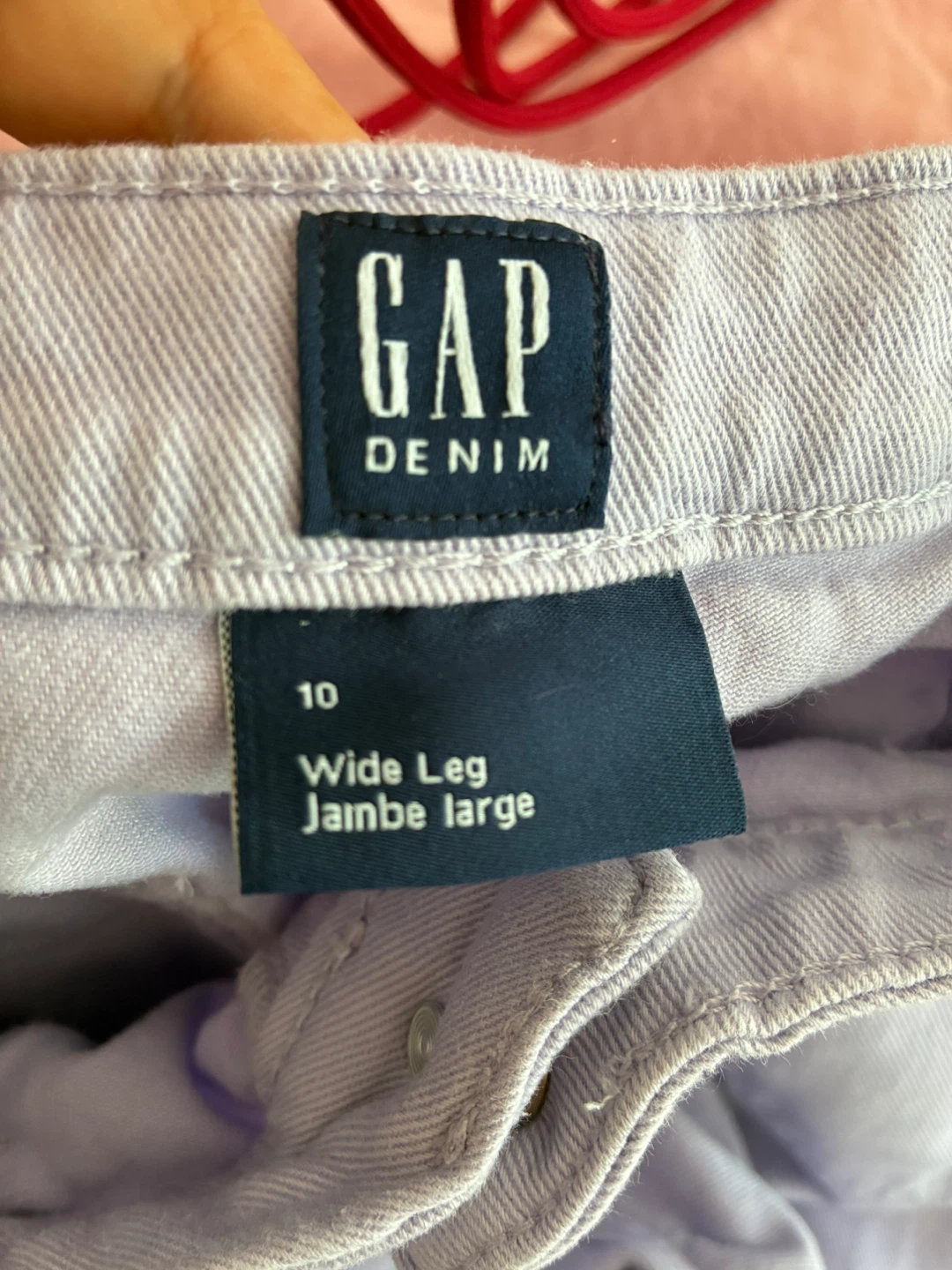 GAP Wide Leg Jeans - Lavender - Size 10 - photo 2