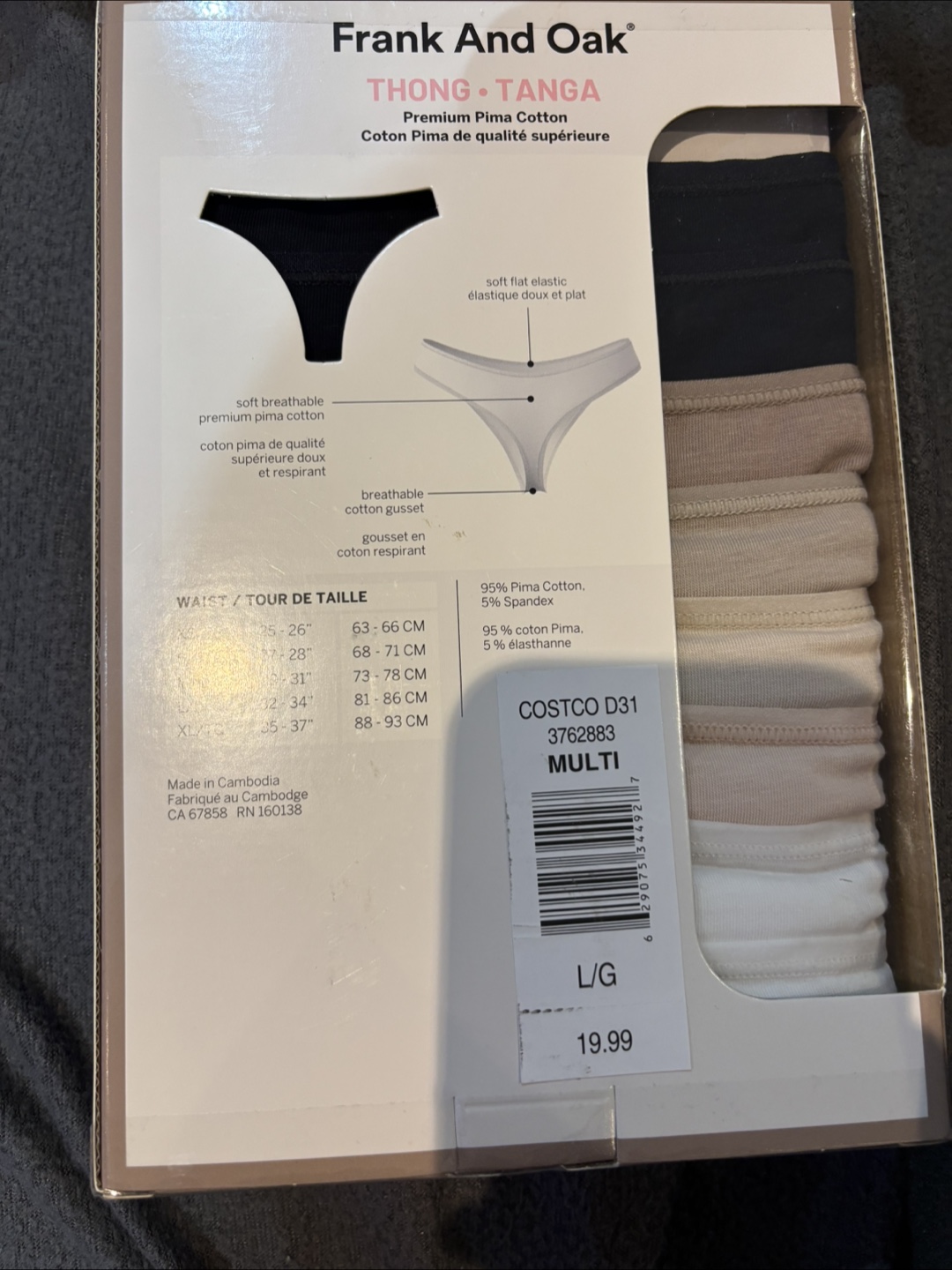 Frank And Oak Thong Tanga Underwear - L/G - photo 2