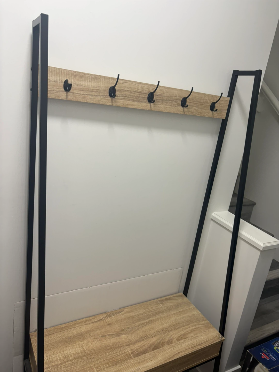 Hall Tree Bench with Coat Hooks and Storage