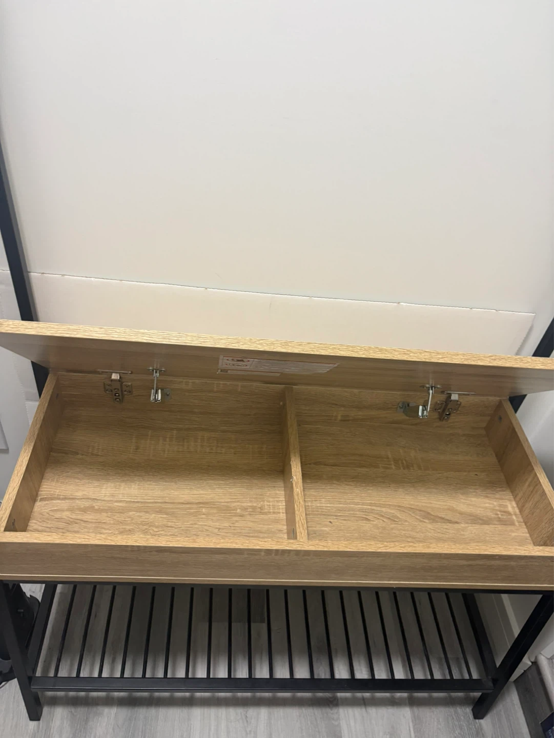 Hall Tree Bench with Coat Hooks and Storage - photo 3