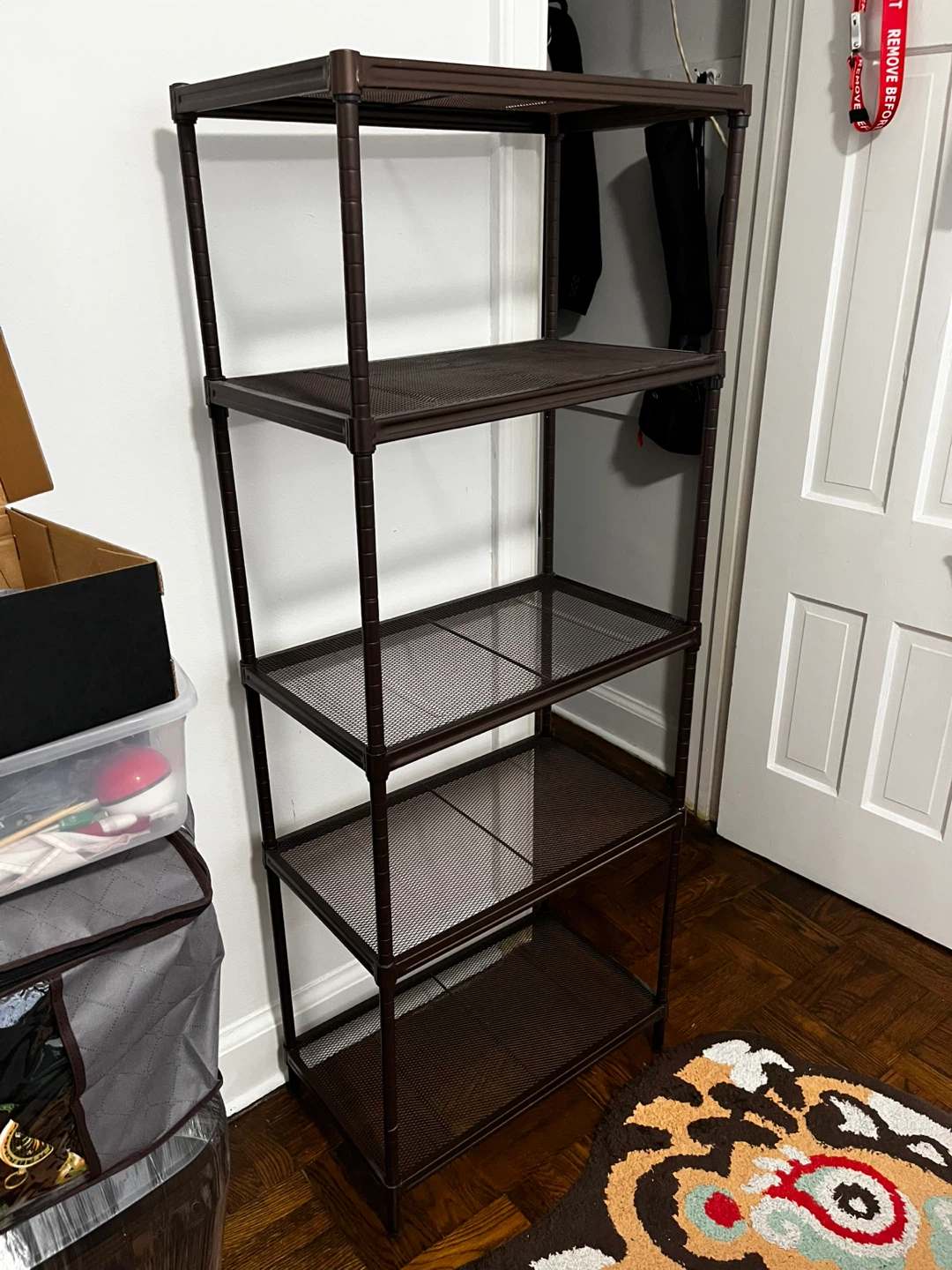 Dark Bronze 5-Tier Metal Shelving Unit