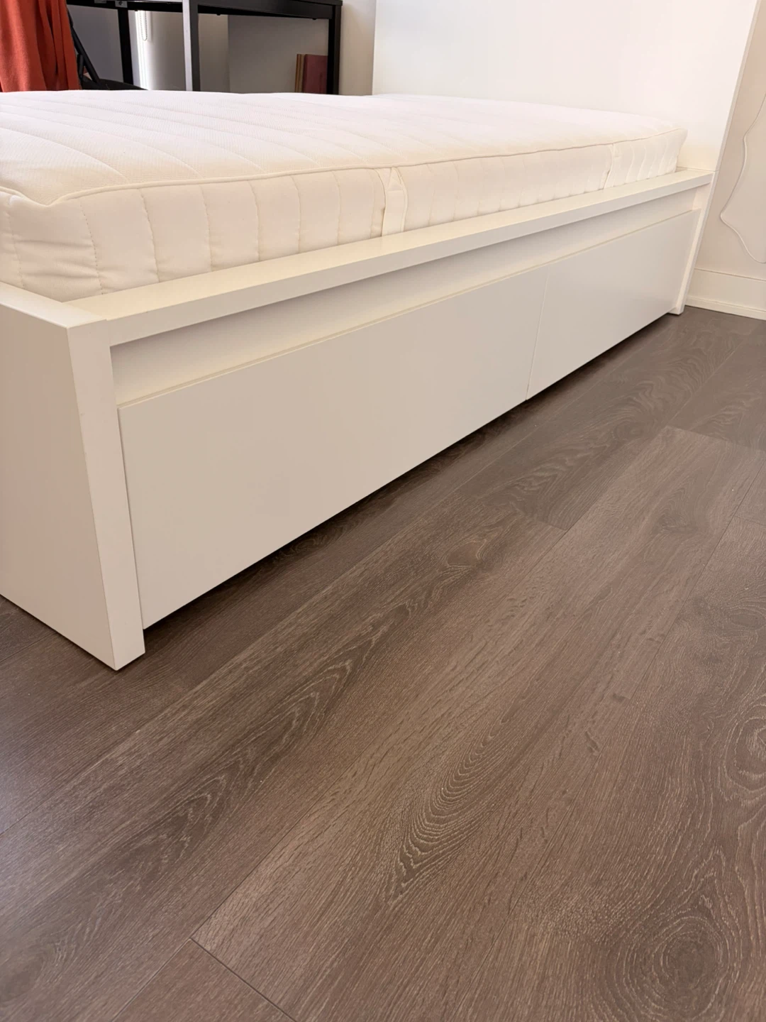 IKEA twin MALM bed frame with VALEVÅG hybrid Mattress - photo 3