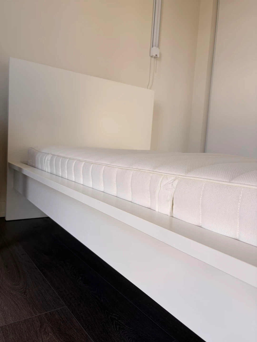 IKEA twin MALM bed frame with VALEVÅG hybrid Mattress - photo 4