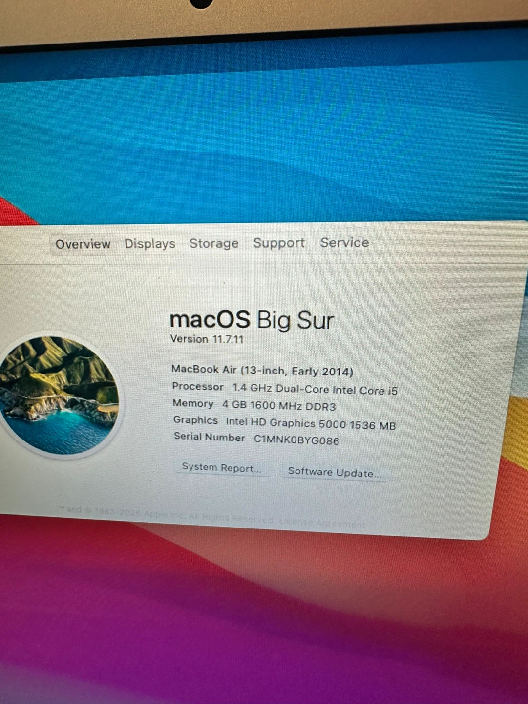 2014 Mac Book Air Laptop - photo 2