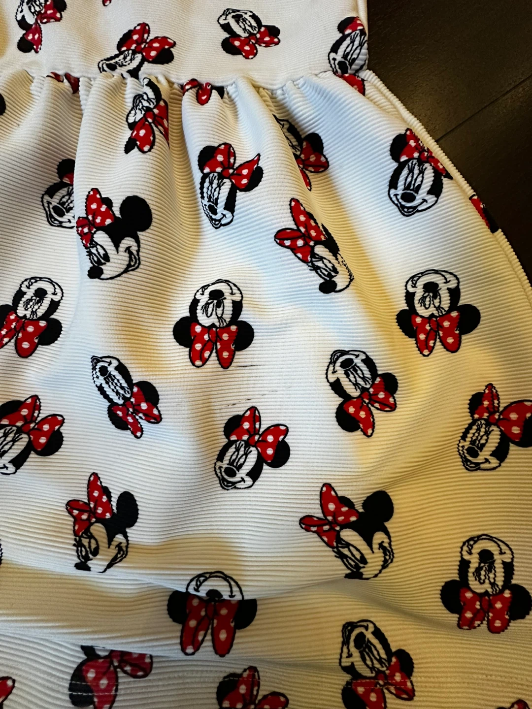Kids Minnie Mouse Dress White Red Polka Dot - photo 3