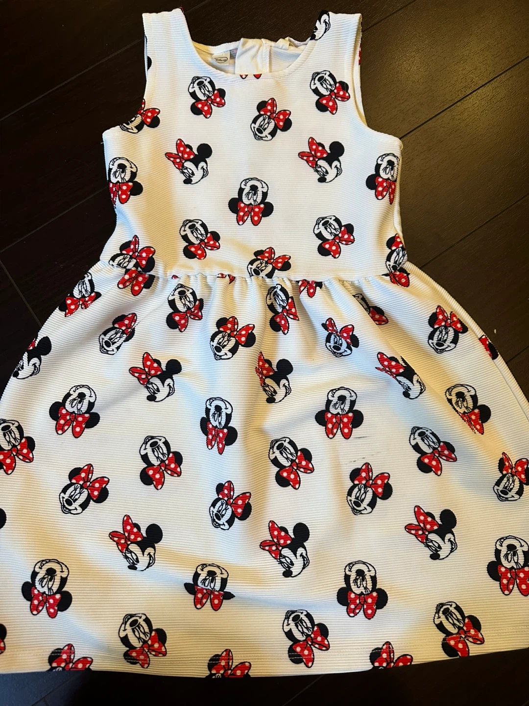 Kids Minnie Mouse Dress White Red Polka Dot