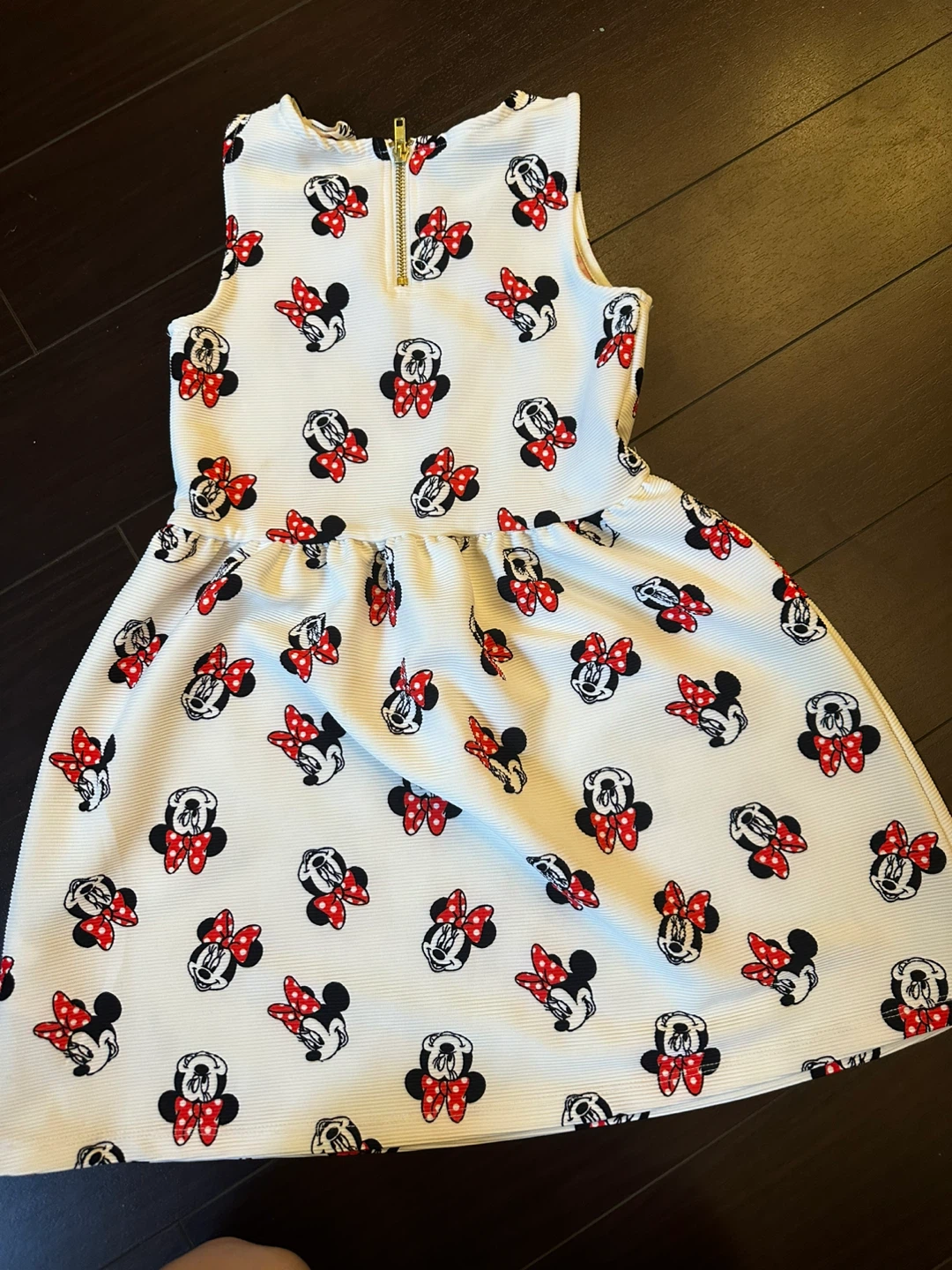 Kids Minnie Mouse Dress White Red Polka Dot - photo 2