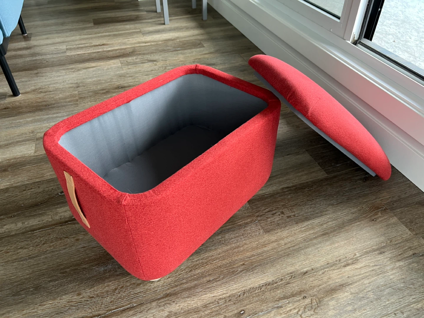 IKEA Oskarshamn Red Storage Footstool/Ottoman - photo 4