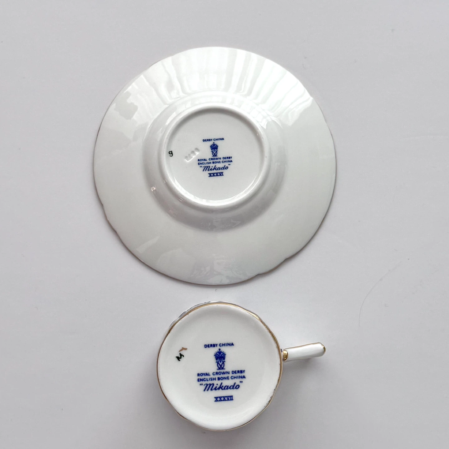 Royal Crown Derby Mikado demitasse trio - photo 5