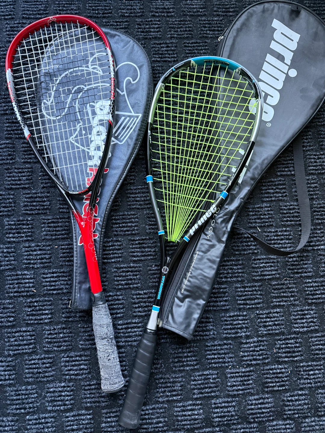 Squash Racquets with Covers