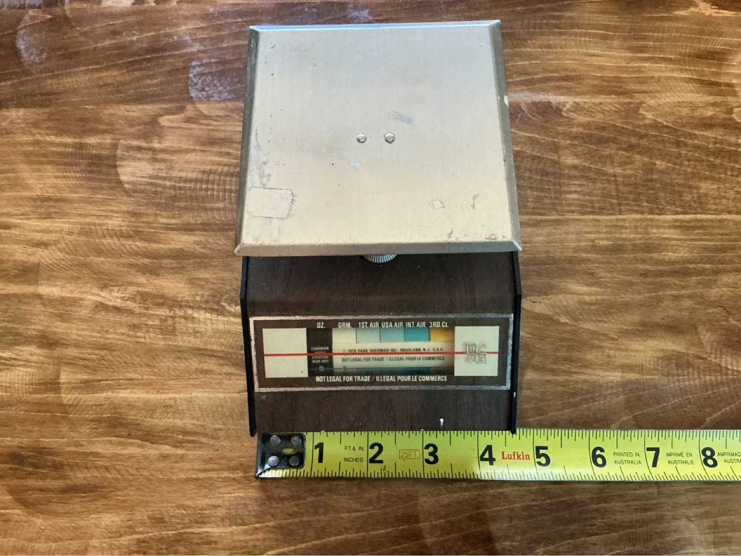 Vintage Park Sherman Postal Scale !